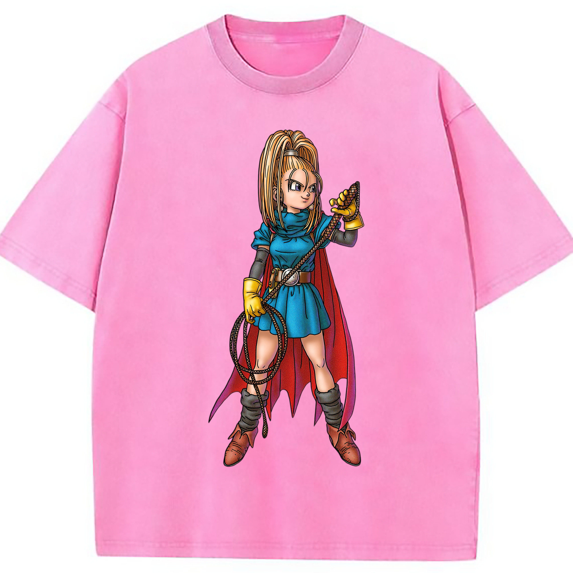 （画像用） ドラゴンクエスト Doragon Kuesuto Dragon Quest 綿100% ヴィンテージ風 半袖Tシャツ（フロントプリント）